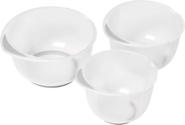 3 Mixing Bowls, Non-Slip Base, Soft Grip Handle, Microwave and Dishwasher Safe