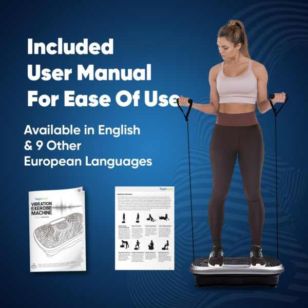 Vibration Plate Exercise Machine - 5 Muscle Stimulating Program Modes - 2 Built-in Bluetooth Speaker - Image 3