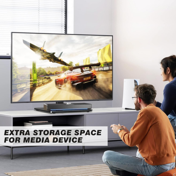 Universal Table Top TV Stand - Swivel TV Stand Base for 26-55 inch LCD/LED/OLED/Plasma TVs with Bracket Height Adjustable Max. - Image 3