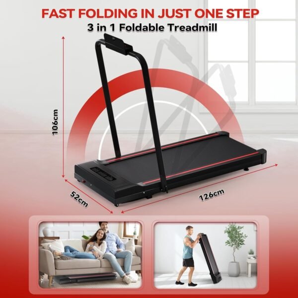 Walking Pad Treadmill-Treadmills for Home-Folding Treadmill-Under Desk Treadmills,340LB Capacity,Remote Control & LED Display - Image 4