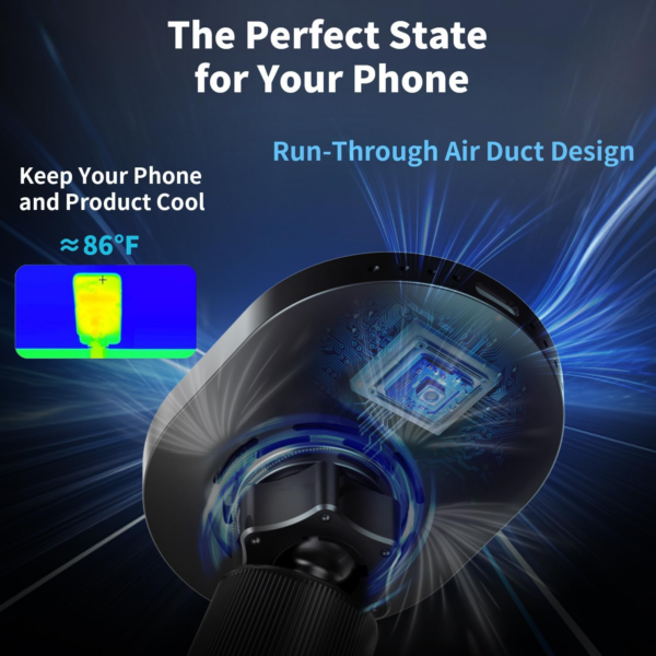 Mag-safe Car Charger Mount,15W Fast Charging,20xN55 Magnets,Car Phone Holder Wireless Charger Wireless Car Charger Magnetic Phone Holder for iPhone 16/15/14/13/12/Pro/Plus/Max Samsung Galaxy S Series - Image 3