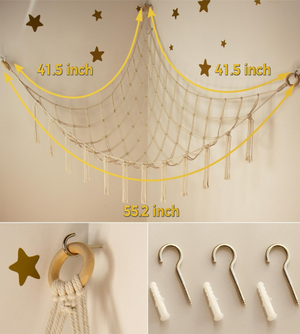 Teddy Hammock - Cuddly Toy Storage Hammock for Stuffed Animals - Teddy Bear Hanging Toy Storage - Image 2