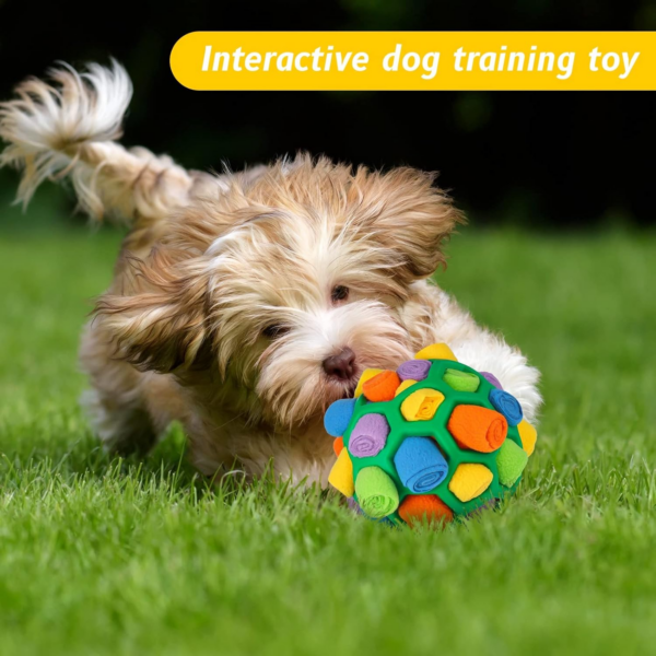 Snuffle Ball for Dogs Toys, Interactive Dog Puzzle Toys Educational Foraging Toy Slow Feeder - Image 3