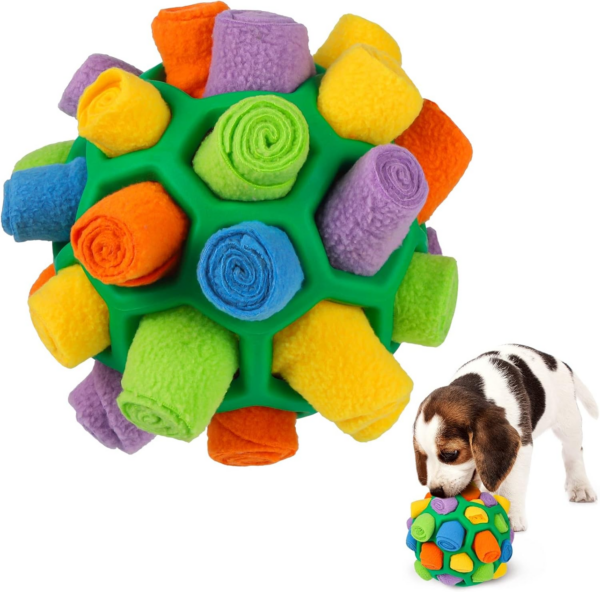Snuffle Ball for Dogs Toys, Interactive Dog Puzzle Toys Educational Foraging Toy Slow Feeder