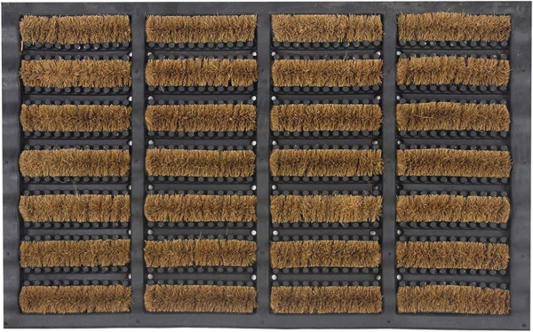 Tuff Scrape Door Mat Heavy Duty Outdoor Doormats Removes Grass, Mud and Dirt 100% Natural Coir Bristle with Rubber - Image 7