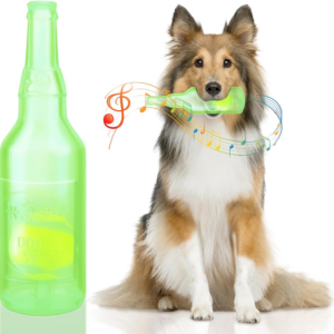 Dog Chew Toys, Squeaky Dog Toys with Tennis Ball Indestructible Bottle Puppy Toys