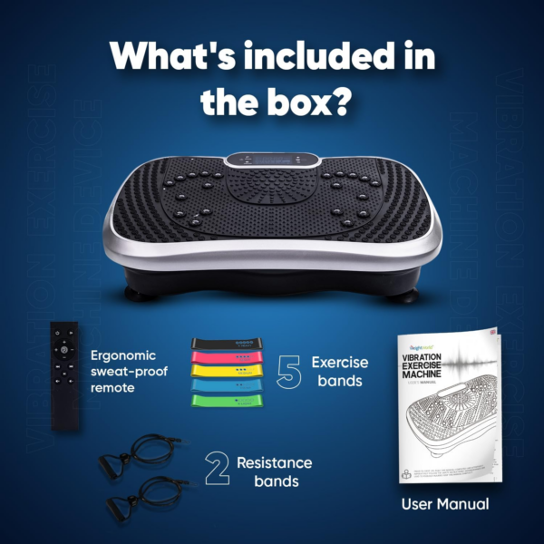 Vibration Plate Exercise Machine - 5 Muscle Stimulating Program Modes - 2 Built-in Bluetooth Speaker - Image 7