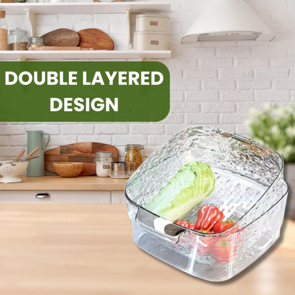 Bowl Set | 2-in-1 Colanders Strainers Kitchen Set with Lid - Fruit Vegetable Washing Food Strainers - Image 5