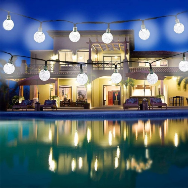 Solar Garden Lights Outdoor, 36ft 60 LED Solar String Lights Waterproof - Image 2