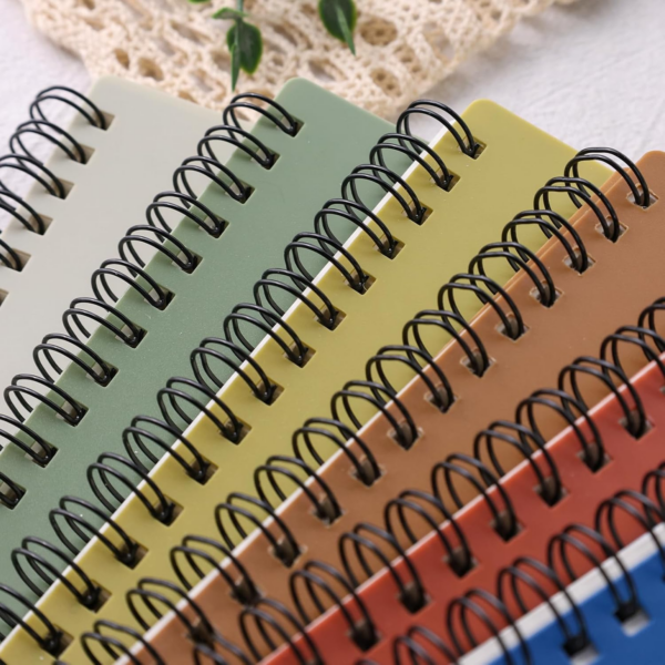 A5 Notebooks 6 Pack,15x 20.5cm Wirebound Notebook with 7mm Lines Morandi Waterproof Notebook 480 Sheets/960 Pages for School Home Office - Image 4