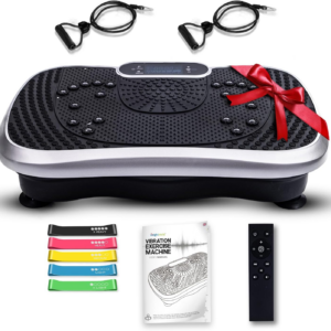 Vibration Plate Exercise Machine - 5 Muscle Stimulating Program Modes - 2 Built-in Bluetooth Speaker