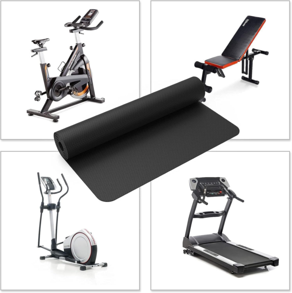 Treadmill Mat, Exercise Equipment Mat Heavy-Duty Protective Floor Mat for Under Stationary Bike, Spin Bike, Fitness Equipment, 180cm x 75cm, Black - Image 3