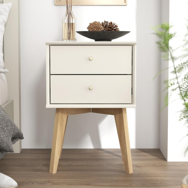 2pcs Bedside Table - Stylish 2 Drawer Bedside - Side Table with Storage - Storage Cabinet for Hallway - Image 3
