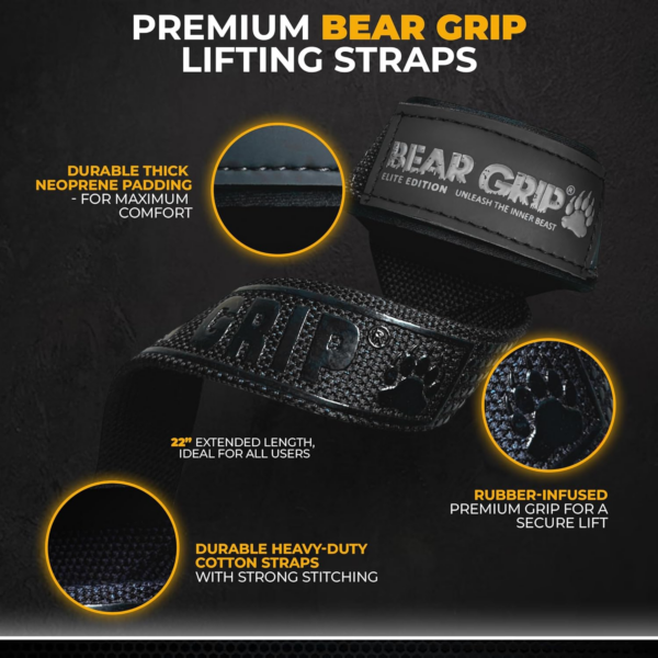 Straps - Premium Neoprene Padded Heavy Duty Double Stitched Weight Lifting Gym Straps, Deadlift - Image 8
