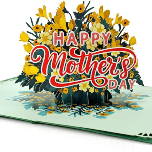 Text Mothers Day Cards Pop Up, Birthday Cards for Women, 3D Gift Card for Her Mum, Grandma Wife Daughter Her Girl Sister