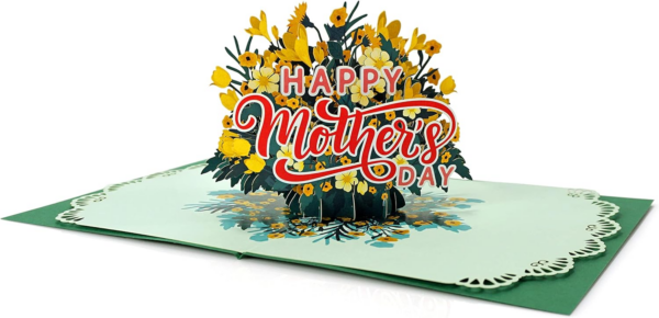 Text Mothers Day Cards Pop Up, Birthday Cards for Women, 3D Gift Card for Her Mum, Grandma Wife Daughter Her Girl Sister