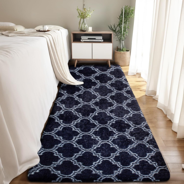 Rugs Living Room Large Rugs Bedroom Anti Skid Rug Shaggy Soft Rug for Living Room Bedroom Play Area Kids Room Luxury Decorative(Blue Lantern 60x180cm)