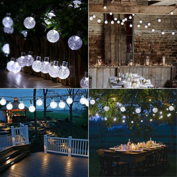 Solar Garden Lights Outdoor, 36ft 60 LED Solar String Lights Waterproof - Image 4