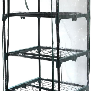 4 Tier Greenhouse for Indoor & Outdoor Use | Durable Steel Frame | Clear PVC Cover | Ideal for Growing Vegetables, Flowers, Herbs, and Seedlings