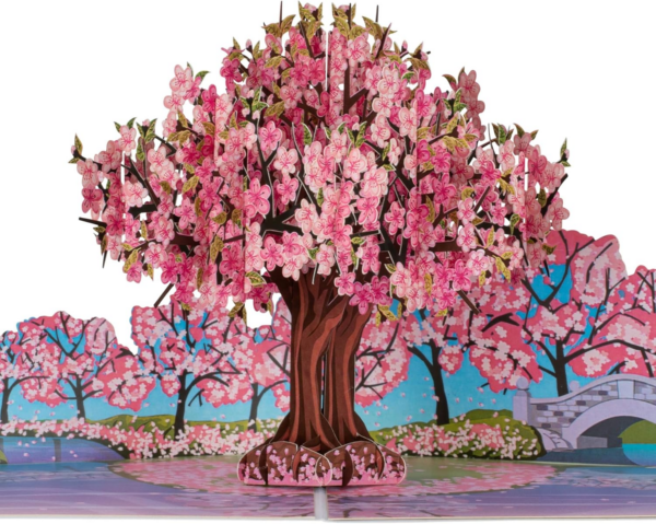 Pink Cherry Blossom Pop Up Card | Mothers Day Card, Birthday Cards For Her, Valentines Day Cards, Get Well Soon Cards | Handmade