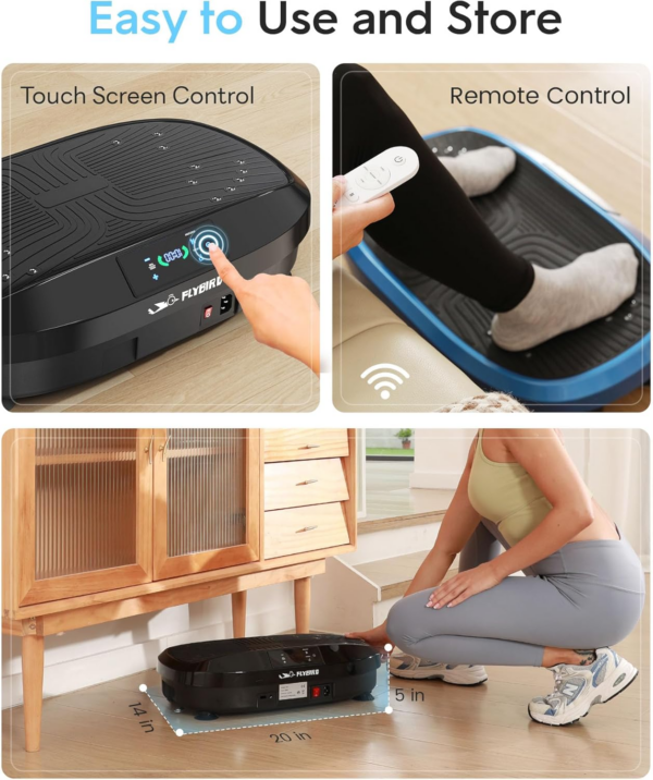 Vibration Plate, Whole Body Workout Vibration Plate Exercise Machine for Bone Density Building & Lymphatic Drainage - Image 2