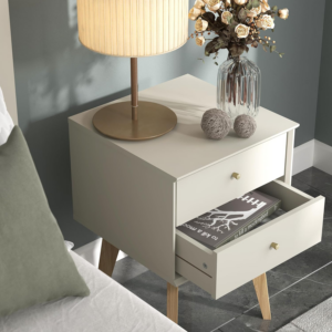 2pcs Bedside Table - Stylish 2 Drawer Bedside - Side Table with Storage - Storage Cabinet for Hallway