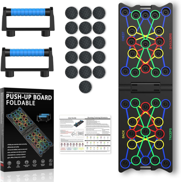 Push Up Board, 24-In-1 Multi-function Home Workout Equipment, Burn Fat Strength Training Equipment for Effectively Exercise the Muscle of the Upper Body Shoulders,Chest,Back and Triceps - Image 2