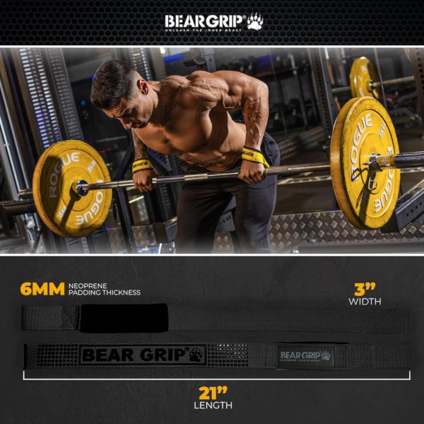 Straps - Premium Neoprene Padded Heavy Duty Double Stitched Weight Lifting Gym Straps, Deadlift - Image 7