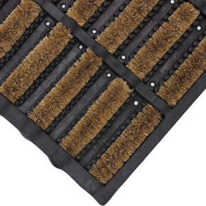 Tuff Scrape Door Mat Heavy Duty Outdoor Doormats Removes Grass, Mud and Dirt 100% Natural Coir Bristle with Rubber