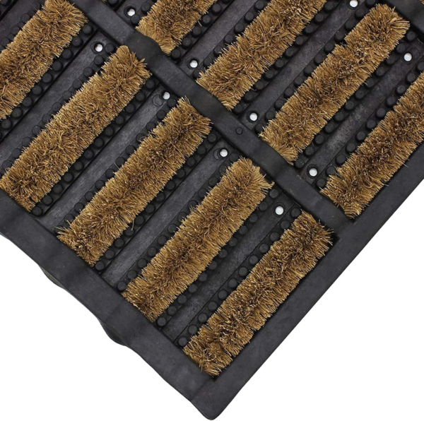 Tuff Scrape Door Mat Heavy Duty Outdoor Doormats Removes Grass, Mud and Dirt 100% Natural Coir Bristle with Rubber