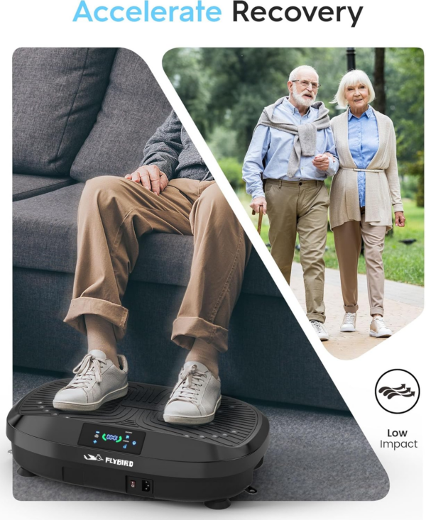 Vibration Plate, Whole Body Workout Vibration Plate Exercise Machine for Bone Density Building & Lymphatic Drainage - Image 3
