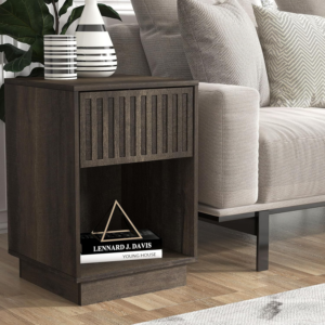 1 Drawer Side Table with Shelf - Storage Cabinet for Hallway - Entryway