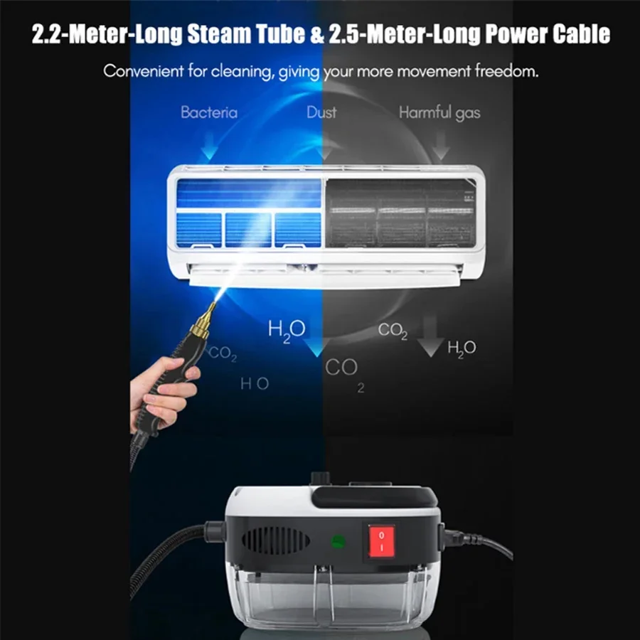 220V 1500W High-Temperature Steam Cleaner – Powerful Jet Washer for Home, Kitchen, Car & Air Conditioner - Image 4