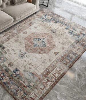 American Retro Anti-Slip Area Rug – Washable & Soft