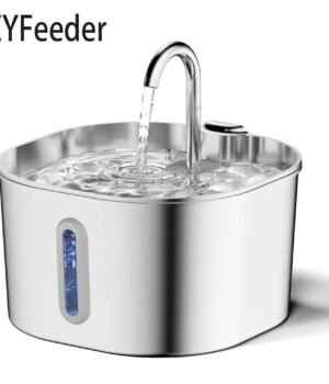 ZYFeeder 2.2L Automatic Pet Water Fountain – Steel