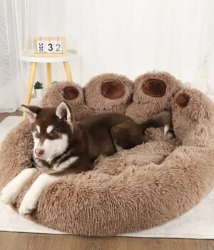 Fluffy Winter Pet Sofa Bed – Plush Kennel Mat
