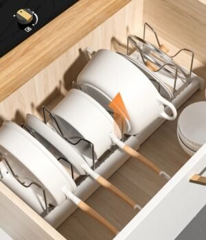 Foldable Kitchen Pot & Lid Storage Rack