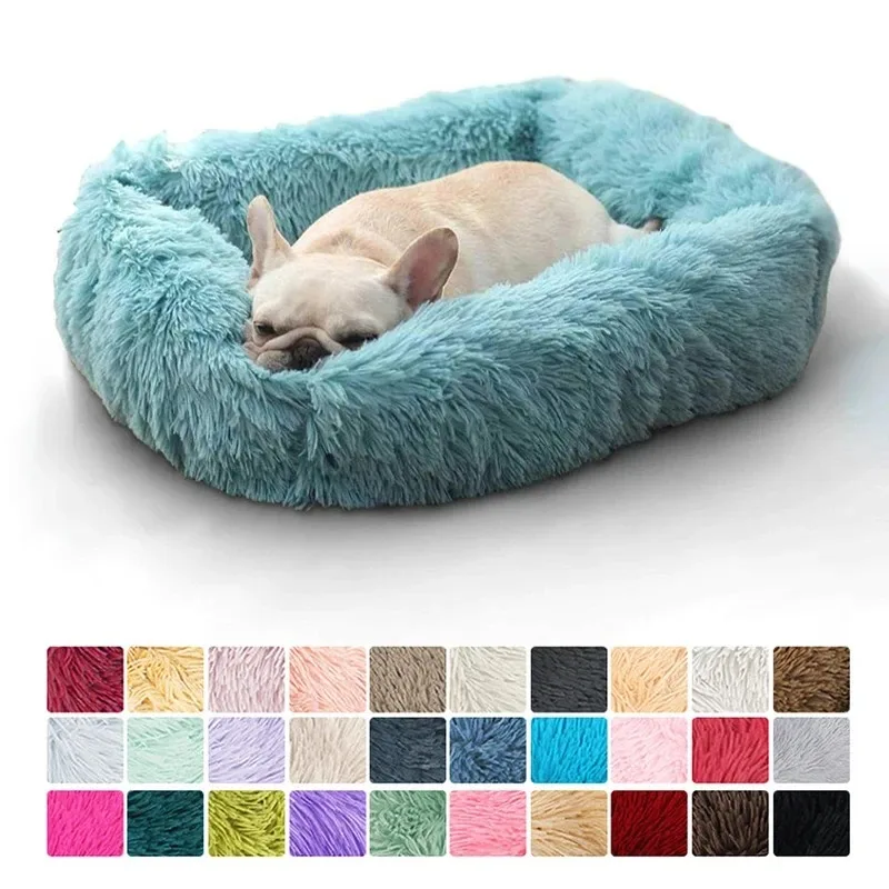 Rectangle Plush Dog Bed – Warm Winter Mat for Small, Medium & Large Pets