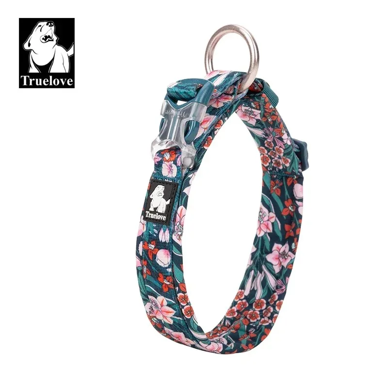 Truelove Floral Dog Collar – Padded, All Sizes