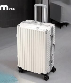 Aluminum Frame Trolley Luggage – USB Port, Combo Lock