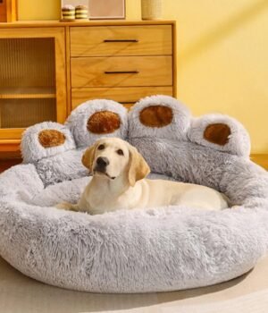 Fluffy Winter Dog Bed – Warm Pet Sofa Basket