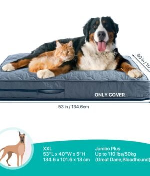 Orthopedic Dog Bed Cover – Washable, Quilted Design