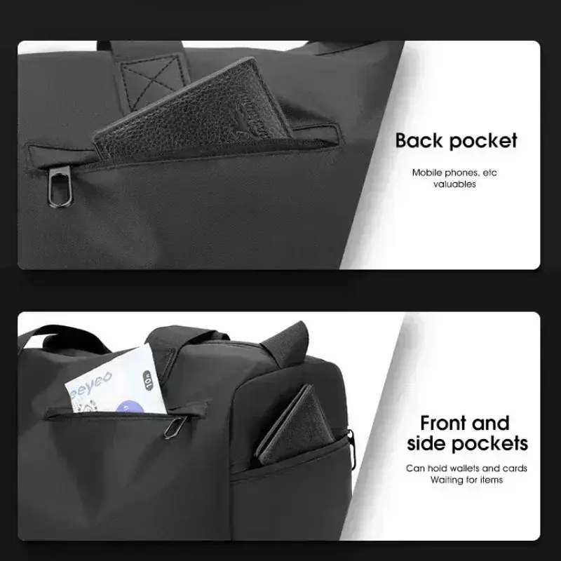 Zipper Oxford Travel Bag – Waterproof Fitness Bag - Image 3