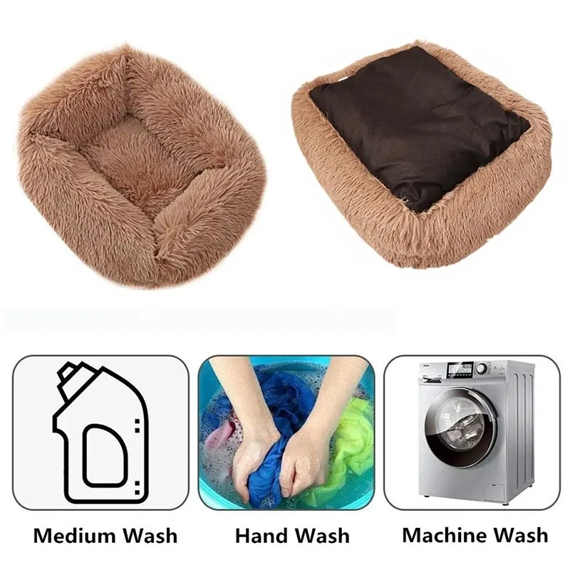 Rectangle Plush Dog Bed – Warm Winter Mat for Small, Medium & Large Pets - Image 6