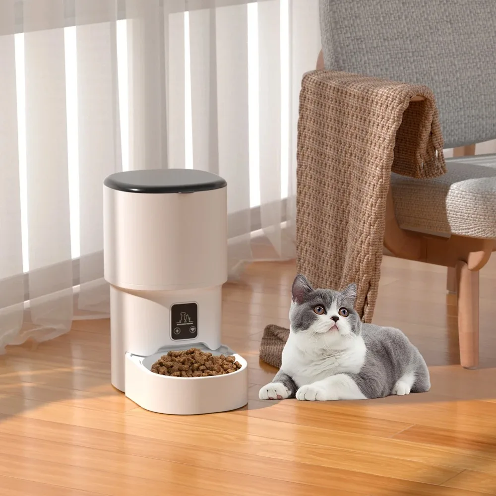 Intelligent 4L Cat & Dog Feeder – WiFi and Manual Button Pet Food Dispenser - Image 6