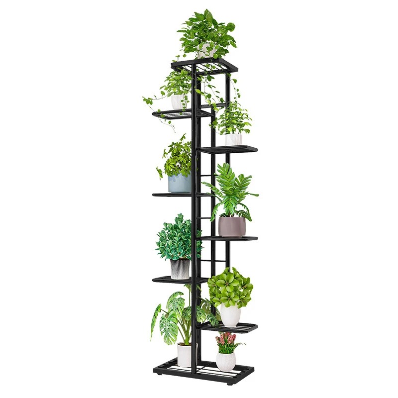 Cordlal Shining Stand For Flowers Iron 6/7/8Layers Plant Holder Storage Shelf Pot Rack Organizer Home Garden Decoration - Image 4