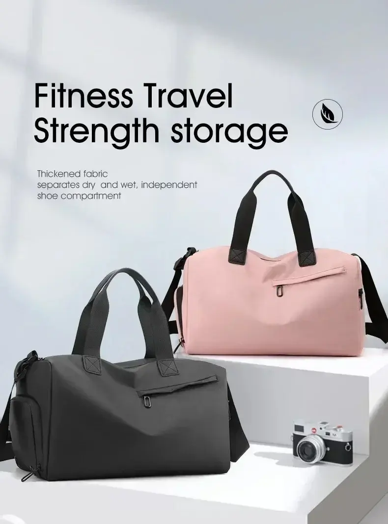 Zipper Oxford Travel Bag – Waterproof Fitness Bag - Image 6