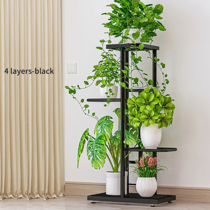 Cordlal Shining Stand For Flowers Iron 6/7/8Layers Plant Holder Storage Shelf Pot Rack Organizer Home Garden Decoration - Image 6