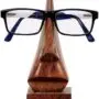 storeindya Handmade Wooden Nose-Shaped Eyeglasses Holder – Unique Spectacle Stand Desk Organizer by ENN DEE INTERNATIONAL