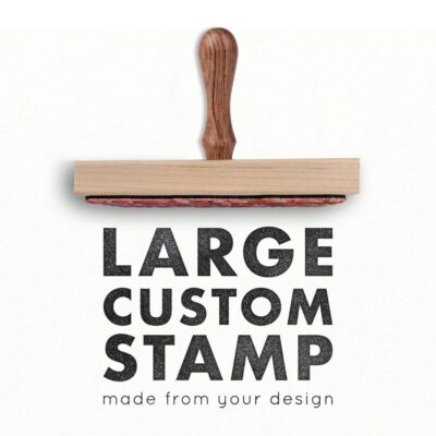 Personalized Wedding & Business Rubber Stamp – Custom Wood Block Branding Stamp for Packaging, Invitations & Seals